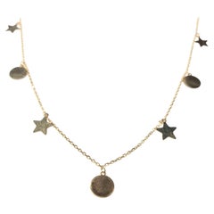 Collezione di Charm Sea Star con Collana di Gettoni in Oro Giallo 18 Karati