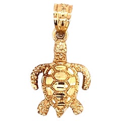 Sea Turtle Charm in 14 Karat Gold