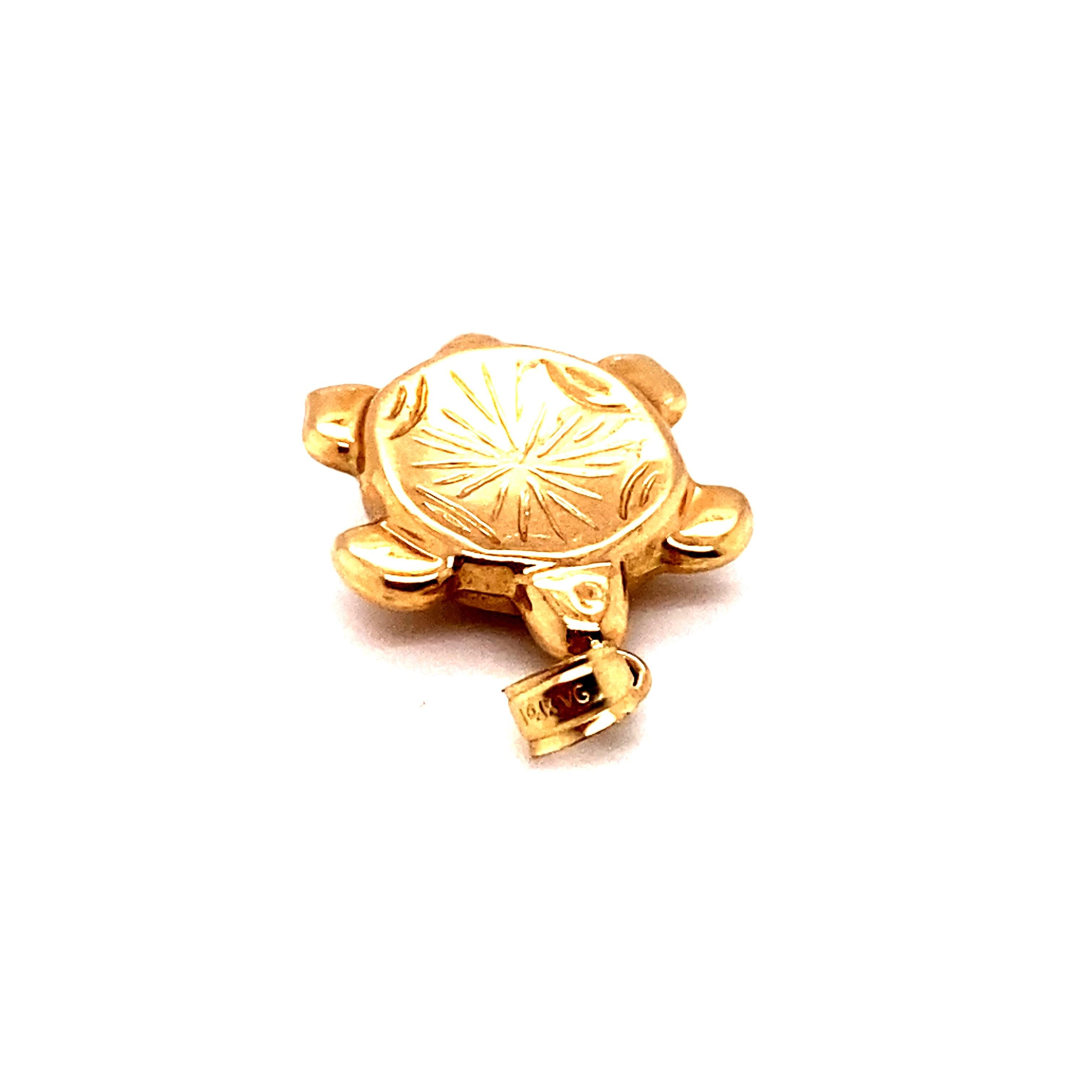 gold turtle charm