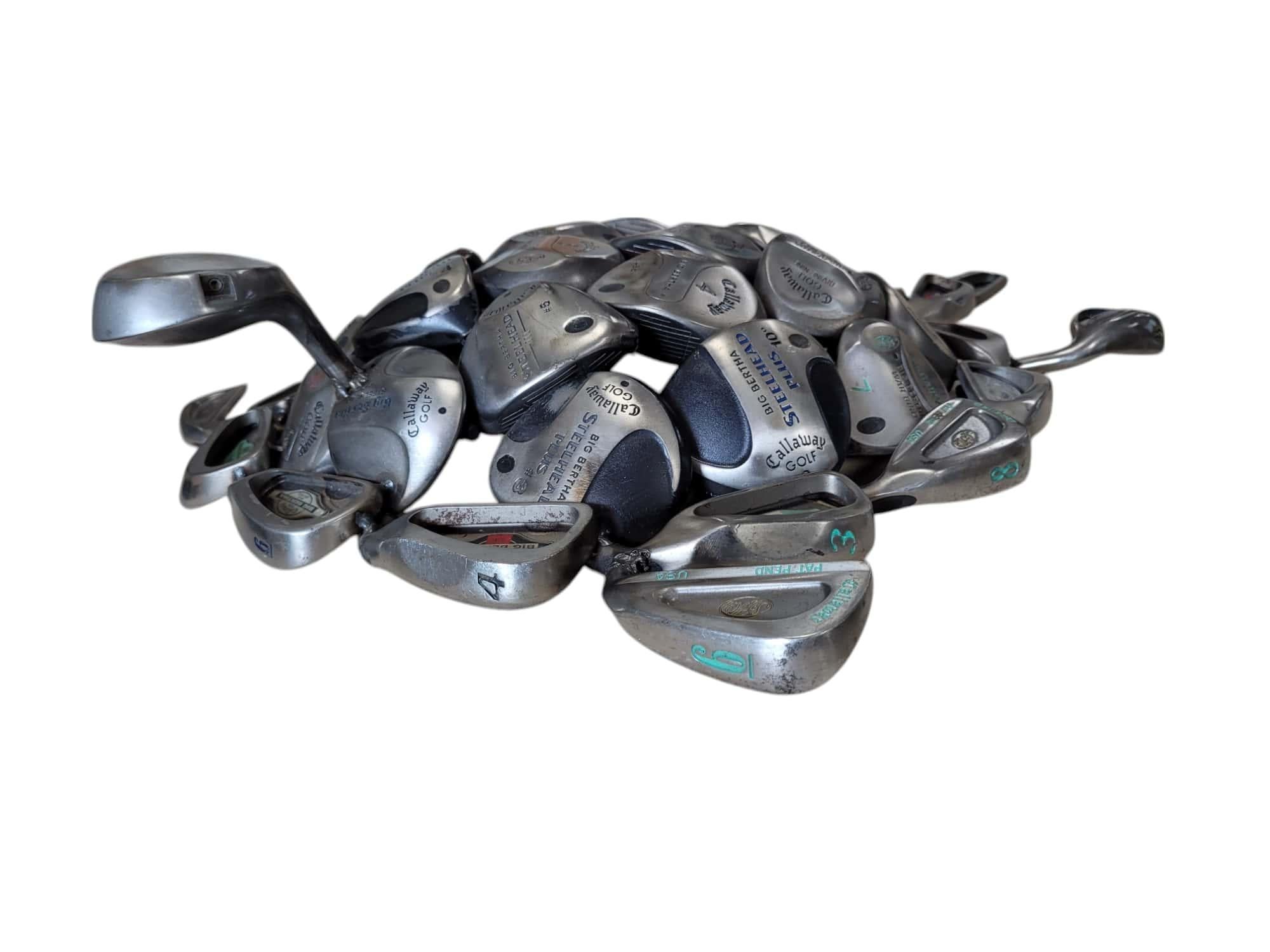 Escultura de tortuga marina hecha con palos de golf Callaway antiguos en venta 1