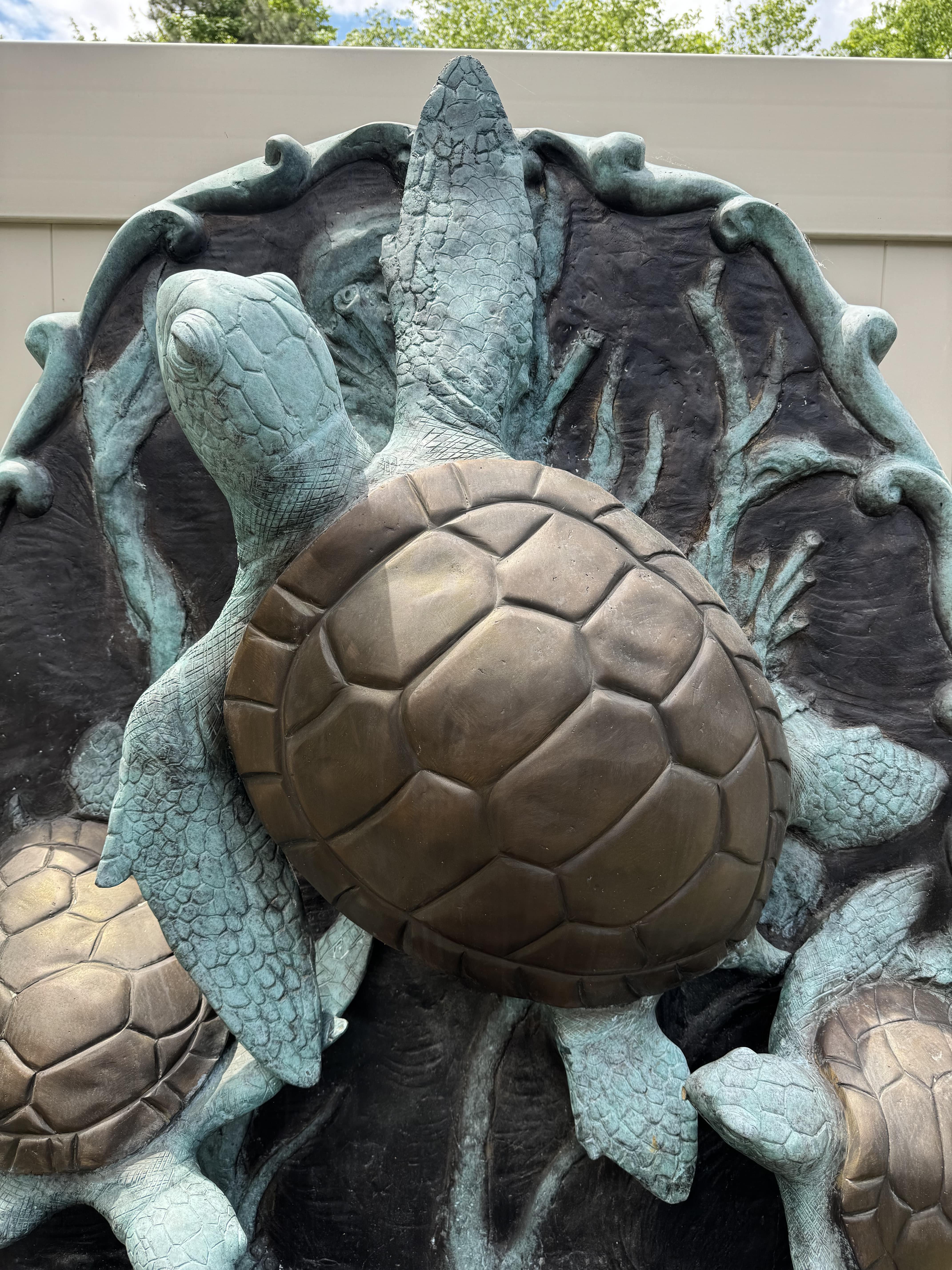 Fontaine murale sur pied en forme de tortue de mer en vente 4