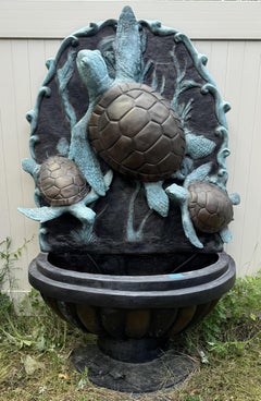 Sea Turtle Standing Wall Fountain