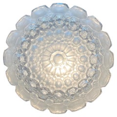 Geometric Sea Urchin Glass Flush Mount Wall or Ceiling Lamp, Germany 1970s