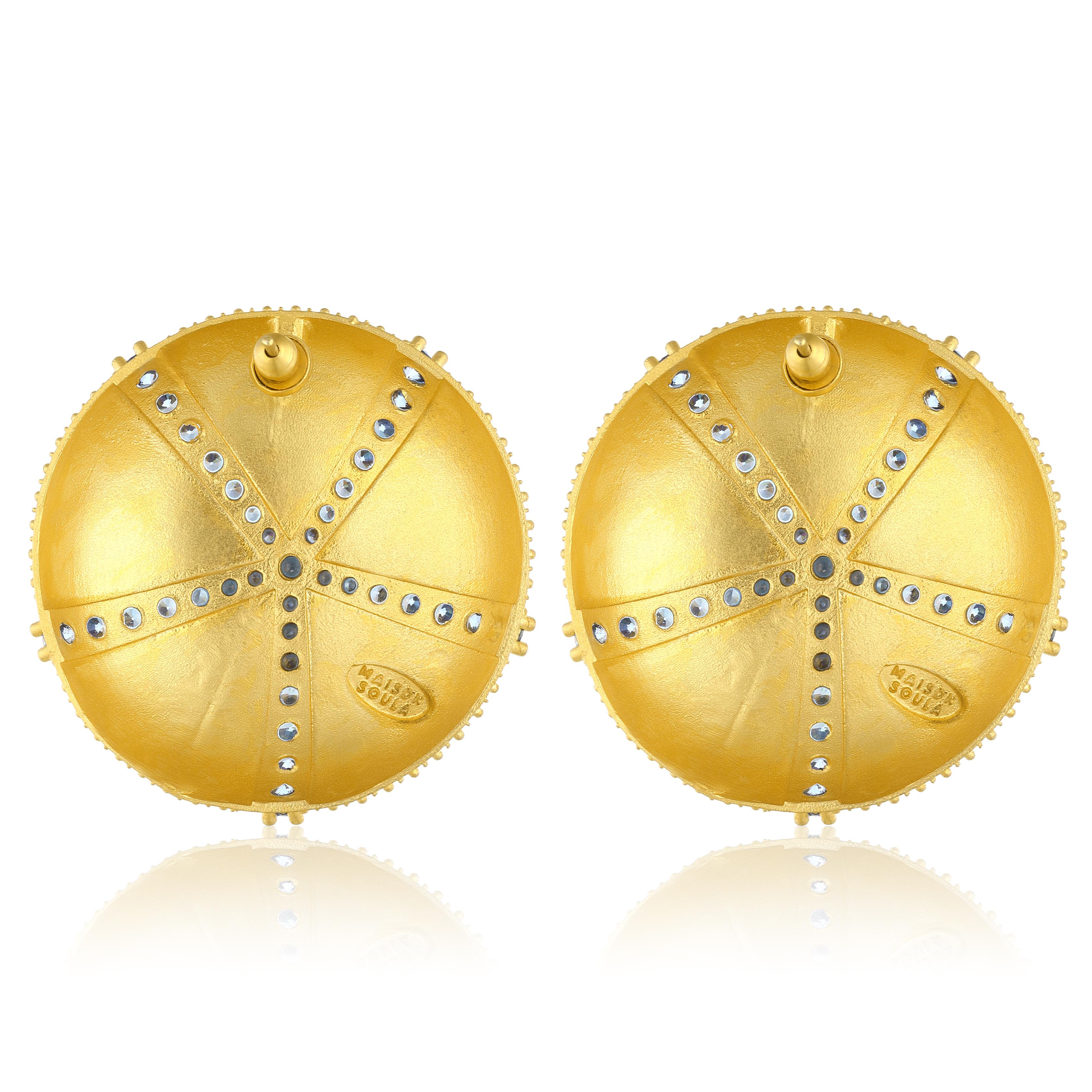 - **Chic Statement Piece**: The Sea Urchin Earrings are a bold, eye-catching accessory that, despite their striking appearance, are incredibly lightweight and comfortable to wear.

- **Versatile Style**: These earrings are not only perfect for