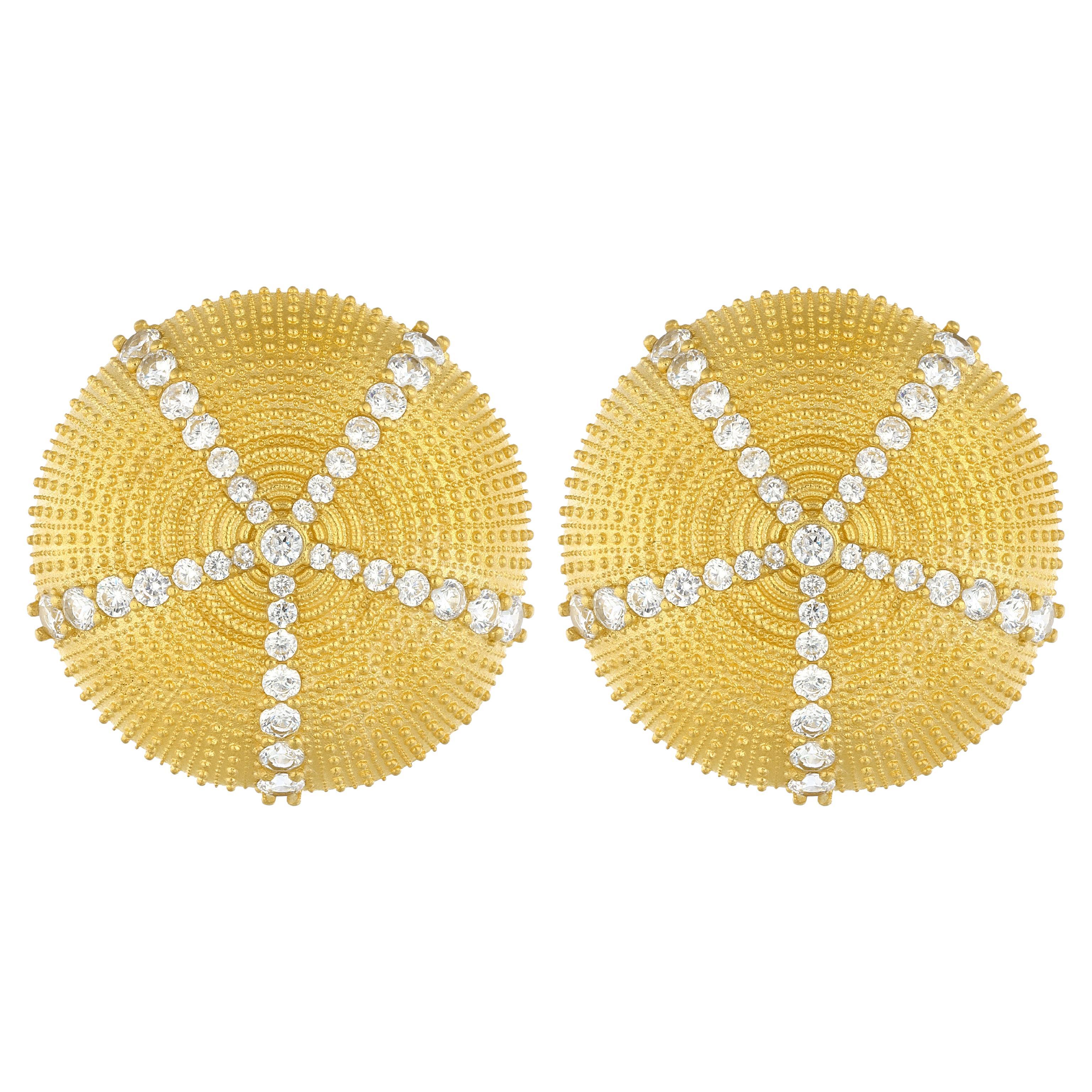 Sea Urchin Earrings - Clear