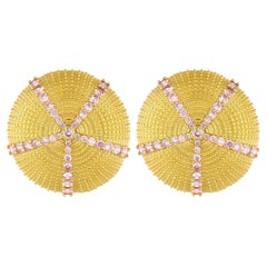 Sea Urchin Earrings - Rose Pink