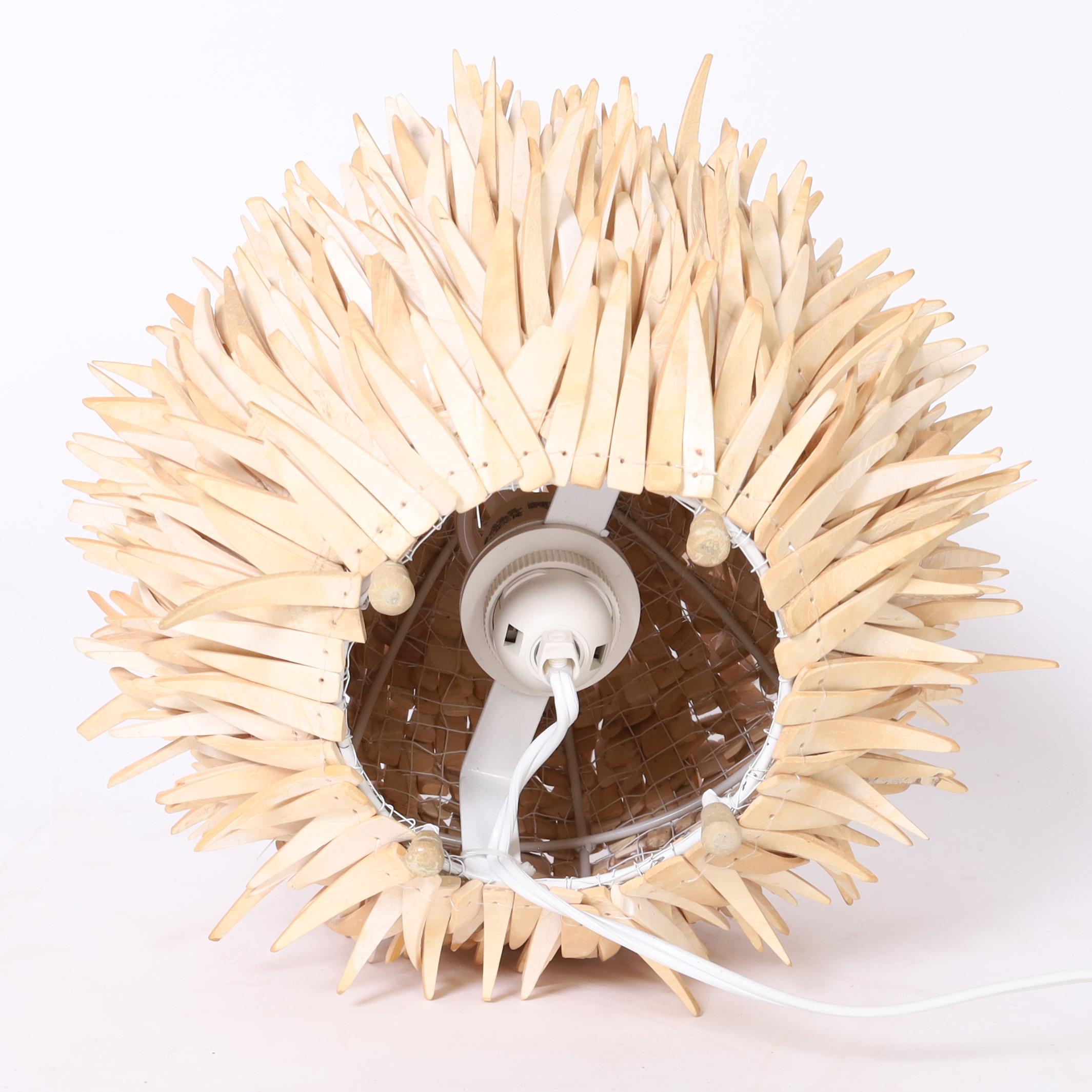 American Sea Urchin Table Lamp For Sale