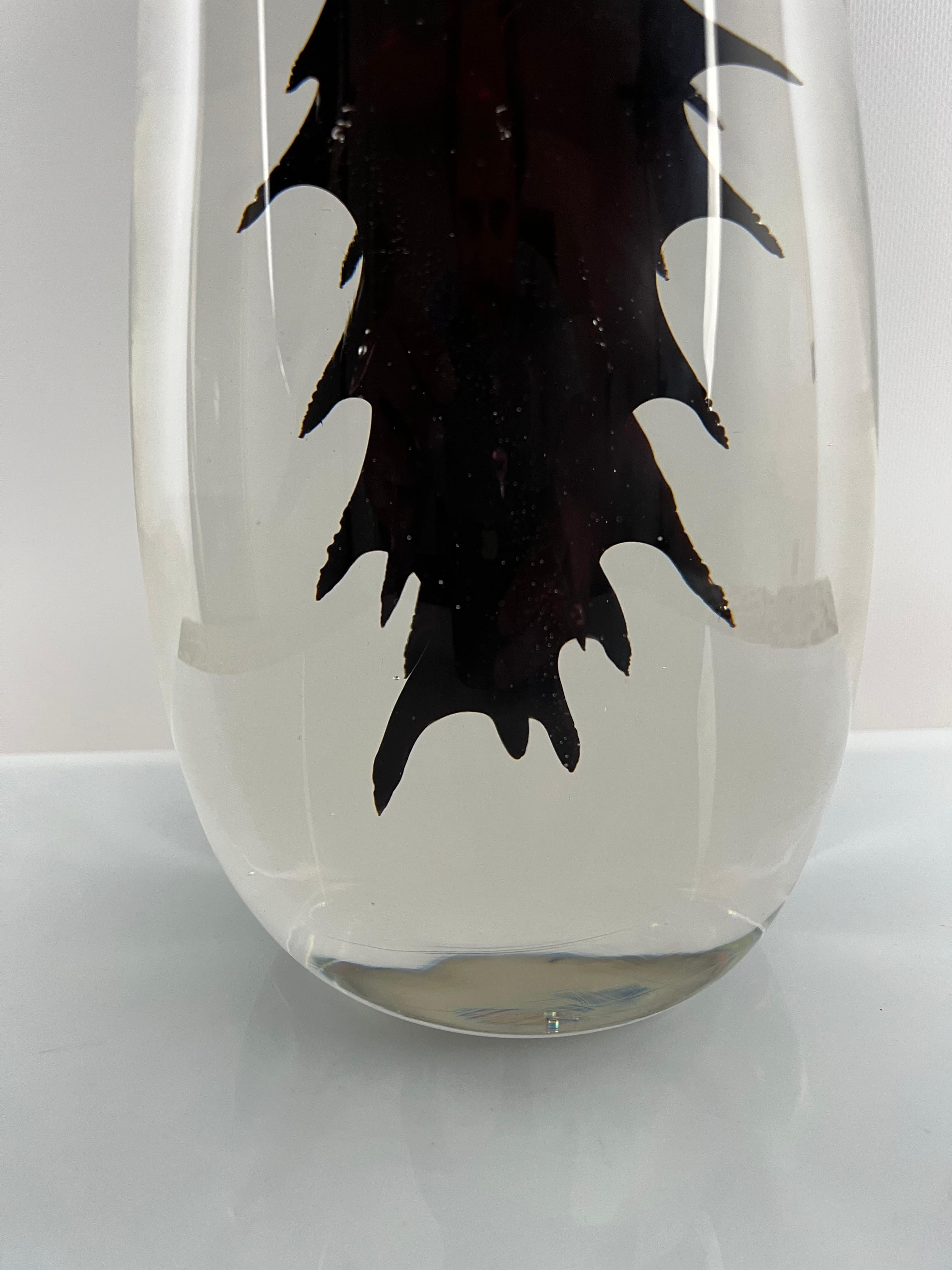 Seeigelvase aus Eco-Kristall von Nelson Figueiredo für BF Glass Studio im Zustand „Hervorragend“ im Angebot in Marinha Grande, PT