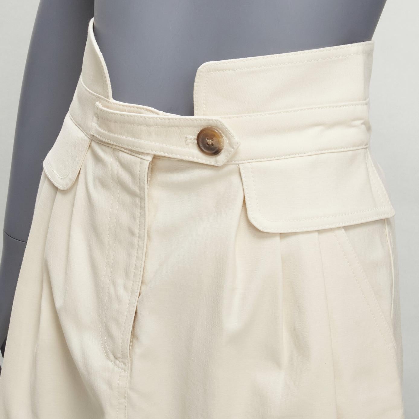 SEA NEW YORK cream cotton peplum pocket flap belt waist A-line worker skirt US0 XS
Reference: SNKO/A00412
Brand: SEA New York
Material: Cotton, Blend
Color: Cream
Pattern: Solid
Closure: Zip Fly
Lining: Cream Fabric
Extra Details: Gathered waist