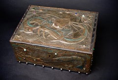 Art Nouveau Seabed Repoussé Box by Alfred Daguet