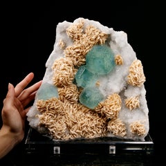 Seafoam Green Fluorite Crystal Mineral Specimen – Dongpo Ore Field, China