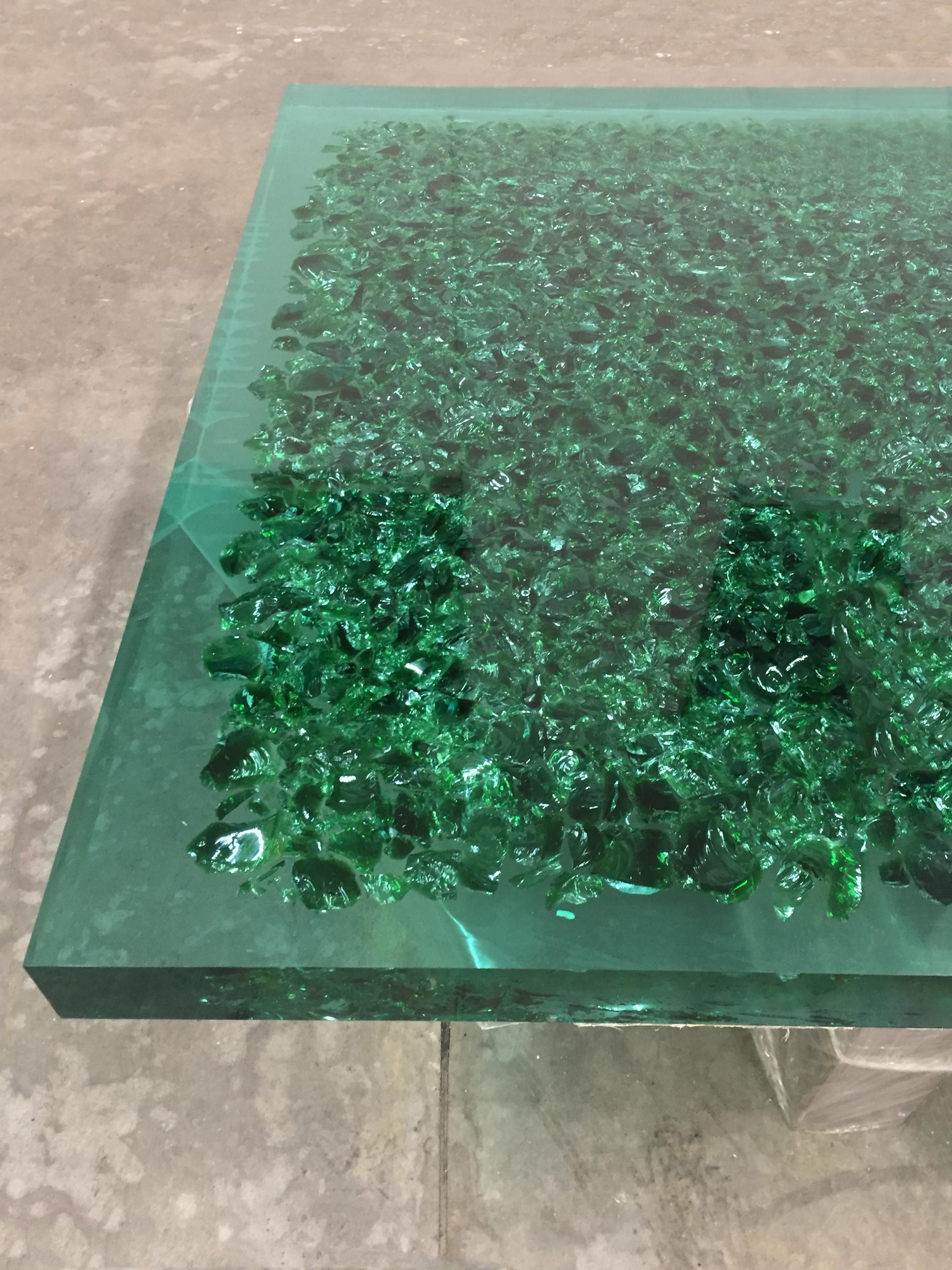 seafoam green coffee table