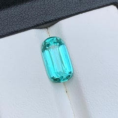 Seafoam Greenish Blue Tourmaline 3.53 Ct Natural Loose Gemstone Cushion Cut-Ring