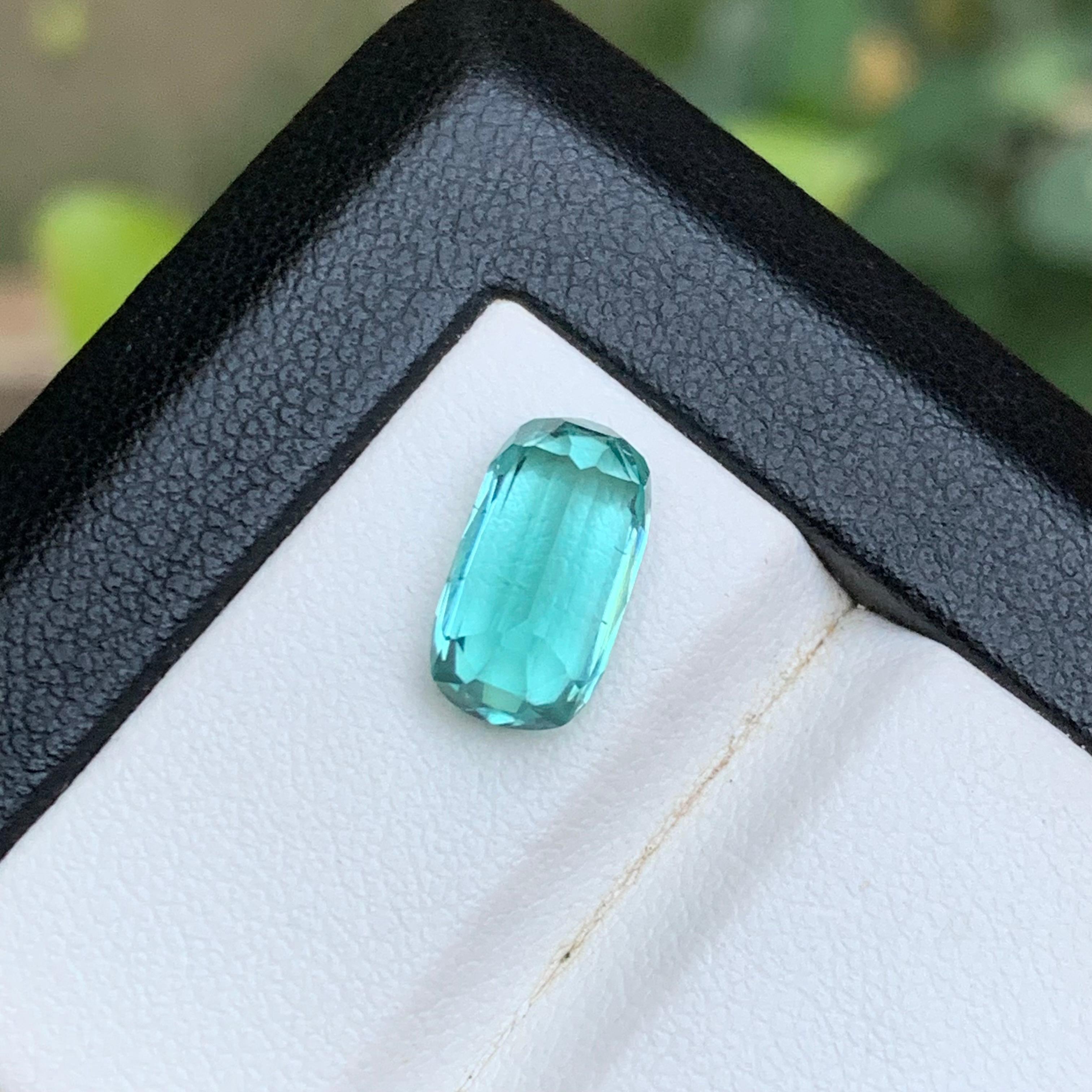 Seafoam grünlich blauen Turmalin 3,53 Ct natürlichen losen Edelstein Cushion Cut-Ring im Zustand „Neu“ im Angebot in Peshawar, PK