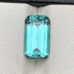 Seafoam Natural Tourmaline Cushion Cut 4.21 Carat Loose Gemstone for Ring