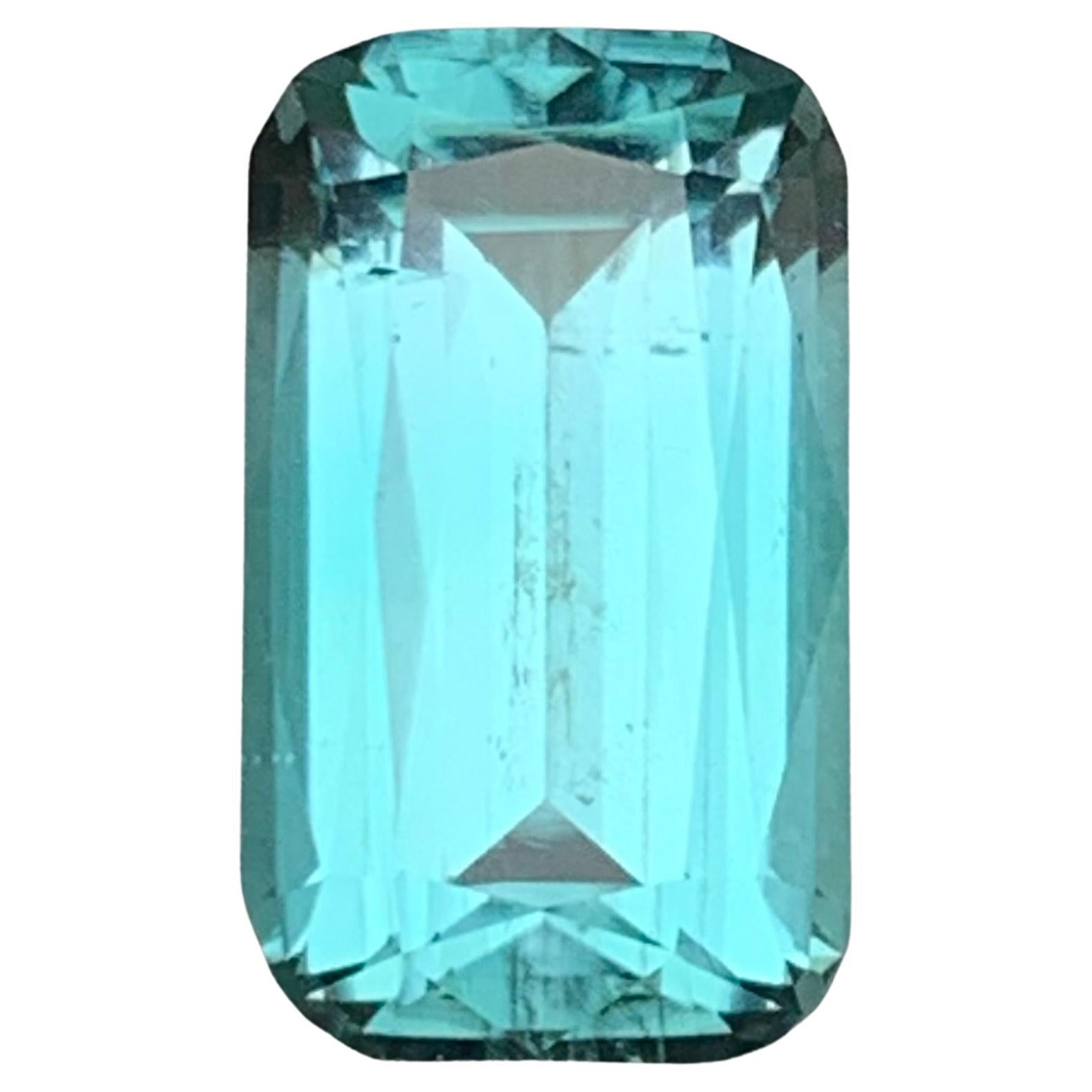 Seafoam Natural Tourmaline Cushion Cut 4.21 Carat Loose Gemstone for Ring