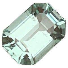 Seafoam Anillo Turmalina Natural Piedra preciosa 3,50 Ct Corte Esmeralda  Colgante, Joyas