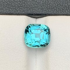 Seafoam Natural Tourmaline Ring Loose Gemstone 2.80 Ct Cushion Cut for Jewelry