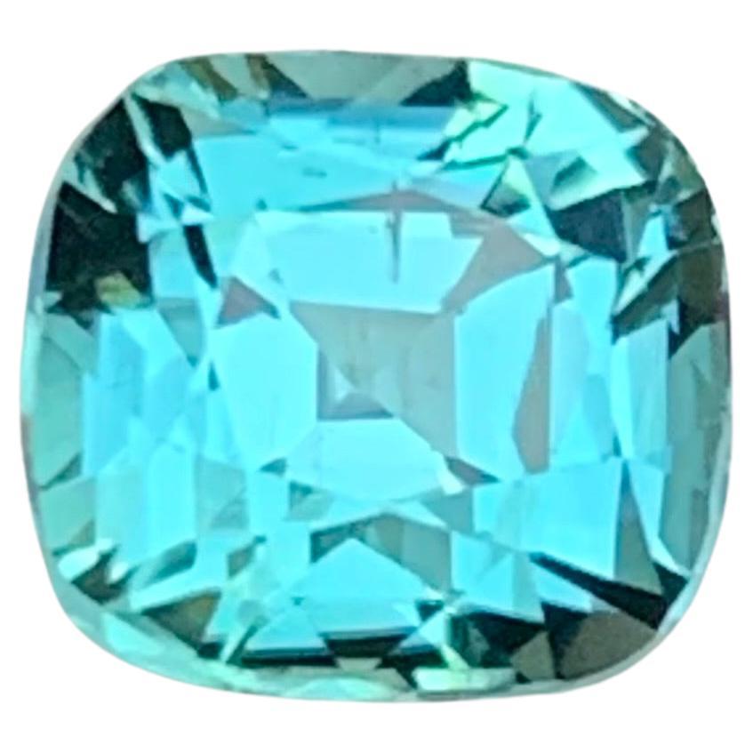 Seafoam Natural Tourmaline Ring Loose Gemstone 2.80 Ct Cushion Cut for Jewelry