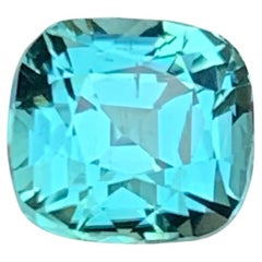 Seafoam Natural Tourmaline Ring Loose Gemstone 2.80 Ct Cushion Cut for Jewelry