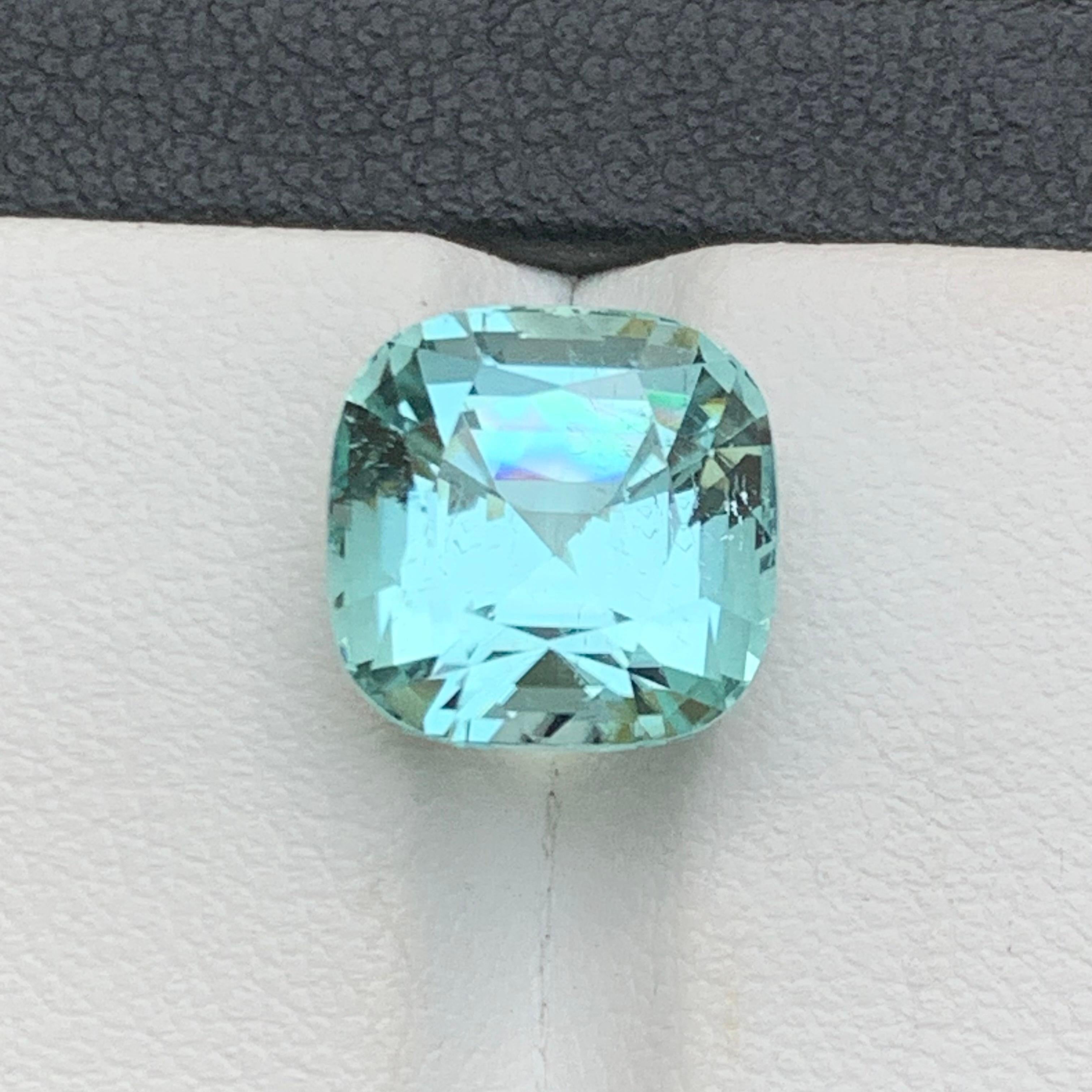 Seafoam natürlichen Turmalin Ring, Halskette Anhänger Edelstein 7,30 Ct Cushion Cut im Angebot 4
