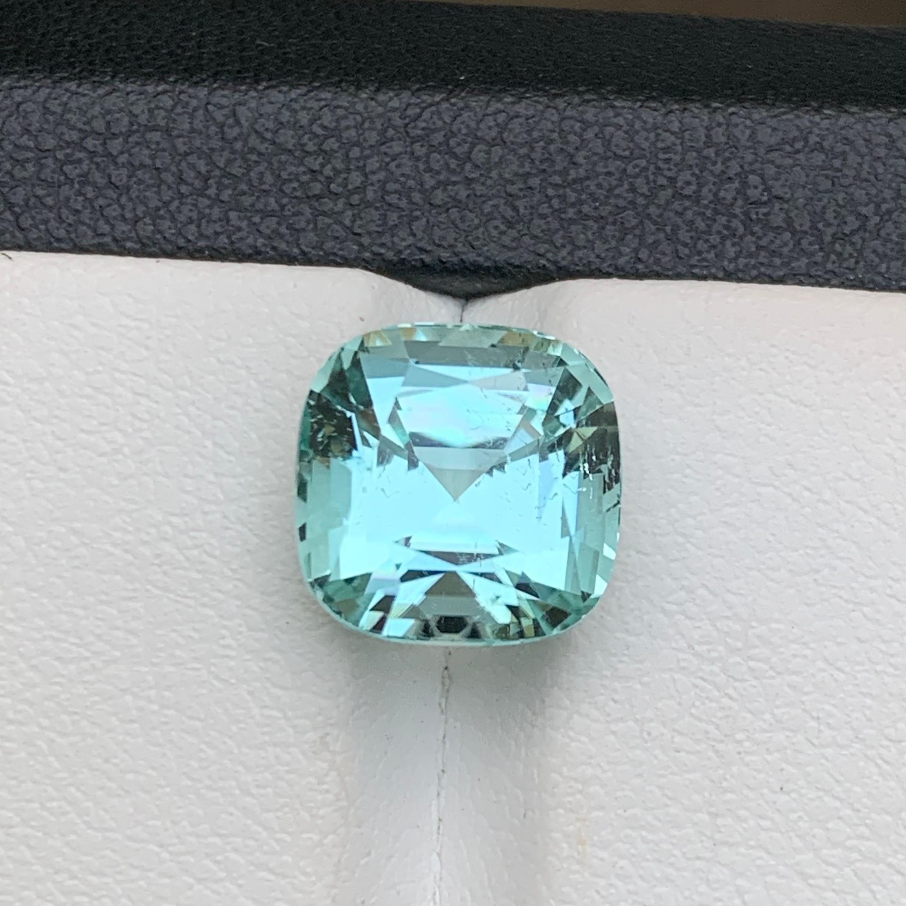 Seafoam natürlichen Turmalin Ring, Halskette Anhänger Edelstein 7,30 Ct Cushion Cut im Angebot 7