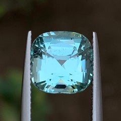 Seafoam Natural Tourmaline Ring, Necklace Pendant Gemstone 7.30 Ct Cushion Cut