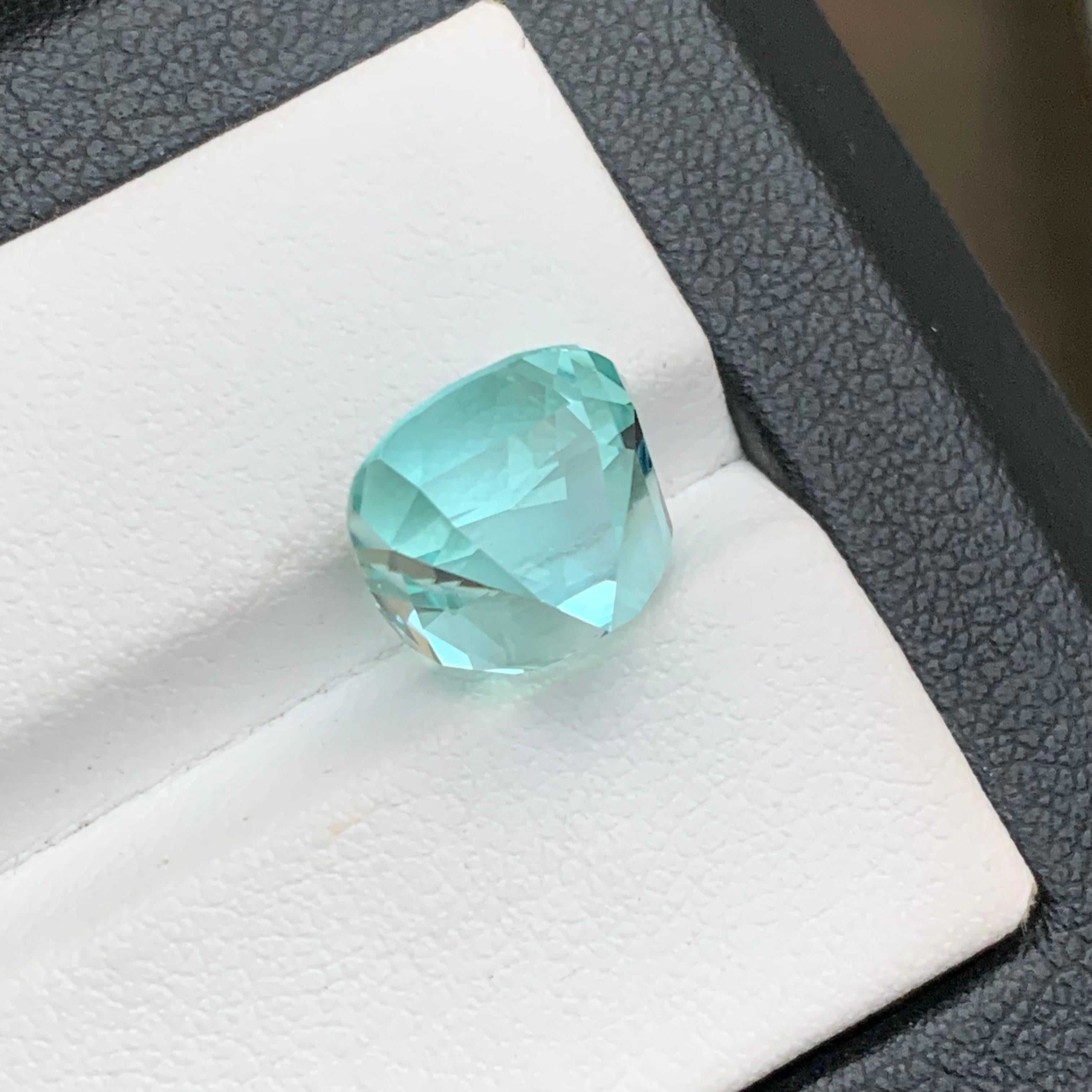 Seafoam natürlichen Turmalin Ring, Halskette Anhänger Edelstein 7,30 Ct Cushion Cut im Zustand „Neu“ im Angebot in Peshawar, PK