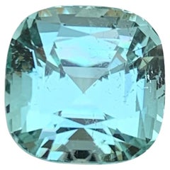 Seafoam natürlichen Turmalin Ring, Halskette Anhänger Edelstein 7,30 Ct Cushion Cut