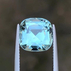 Seafoam Natural Turmalin Ring, Anhänger Edelstein 6 Ct Square Cushion Cut-Jewel