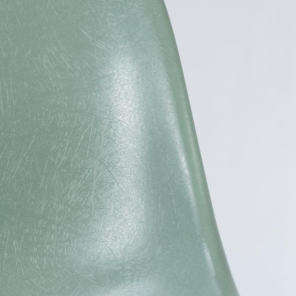 Molded Seafoam Pair of Vitra Eames DSW Fiberglass Dining Side Shell Chairs
