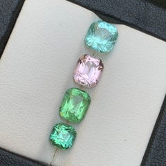 Seafoam Pink Green Mix Tourmaline 5.25 Ct Natural Loose Gemstones Lot-Jewelry