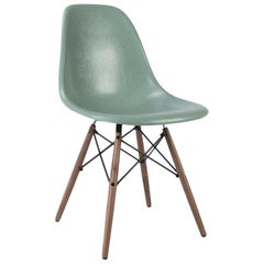 Seafoam Vitra Eames DSW Fiberglass Dining Side Shell Chair