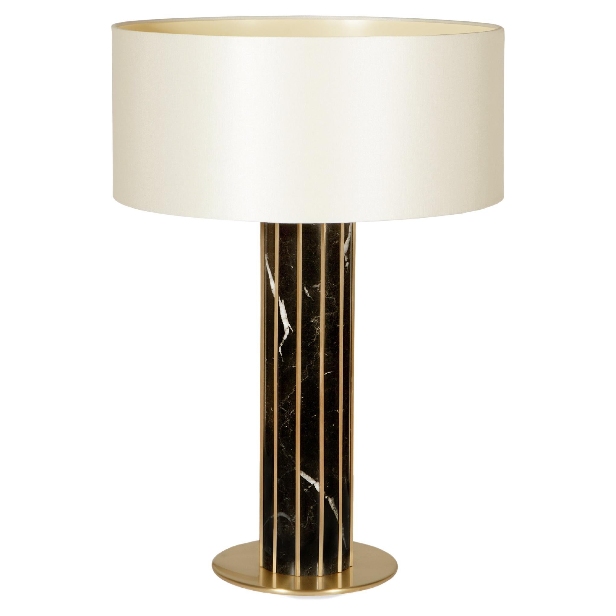 Seagram Nero Marquina Marble Table Lamp by InsidherLand