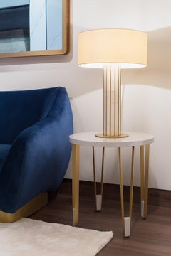 Seagram Table Lamp, Estremoz & Brass, InsidherLand by Joana Santos Barbosa