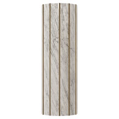 Modern Carrara marble & bronzed brass, Seagram wall lamp by InsidherLand