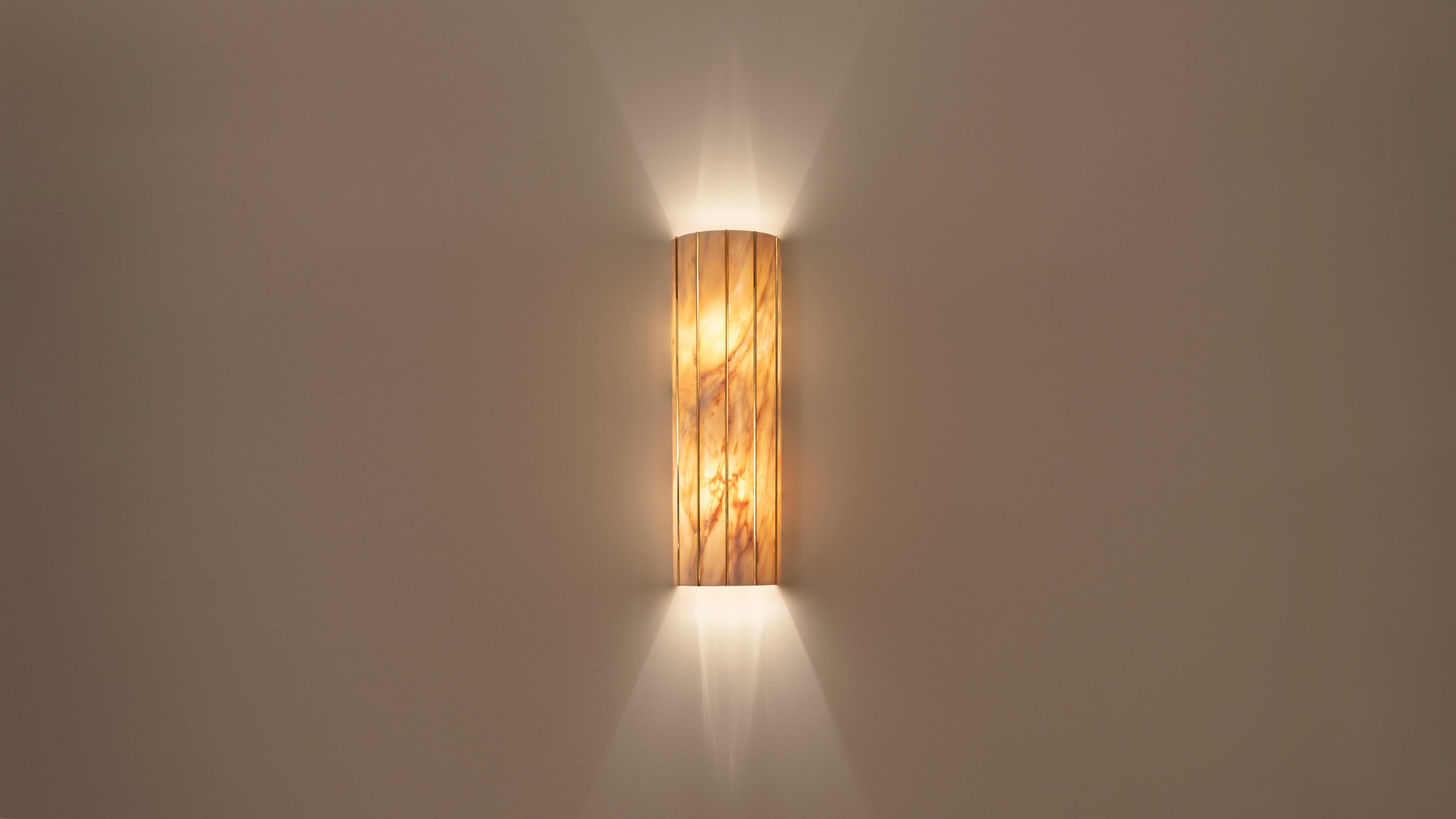 Modern Seagram Wall Lamp, Estremoz & Brass, InsidherLand by Joana Santos Barbosa For Sale