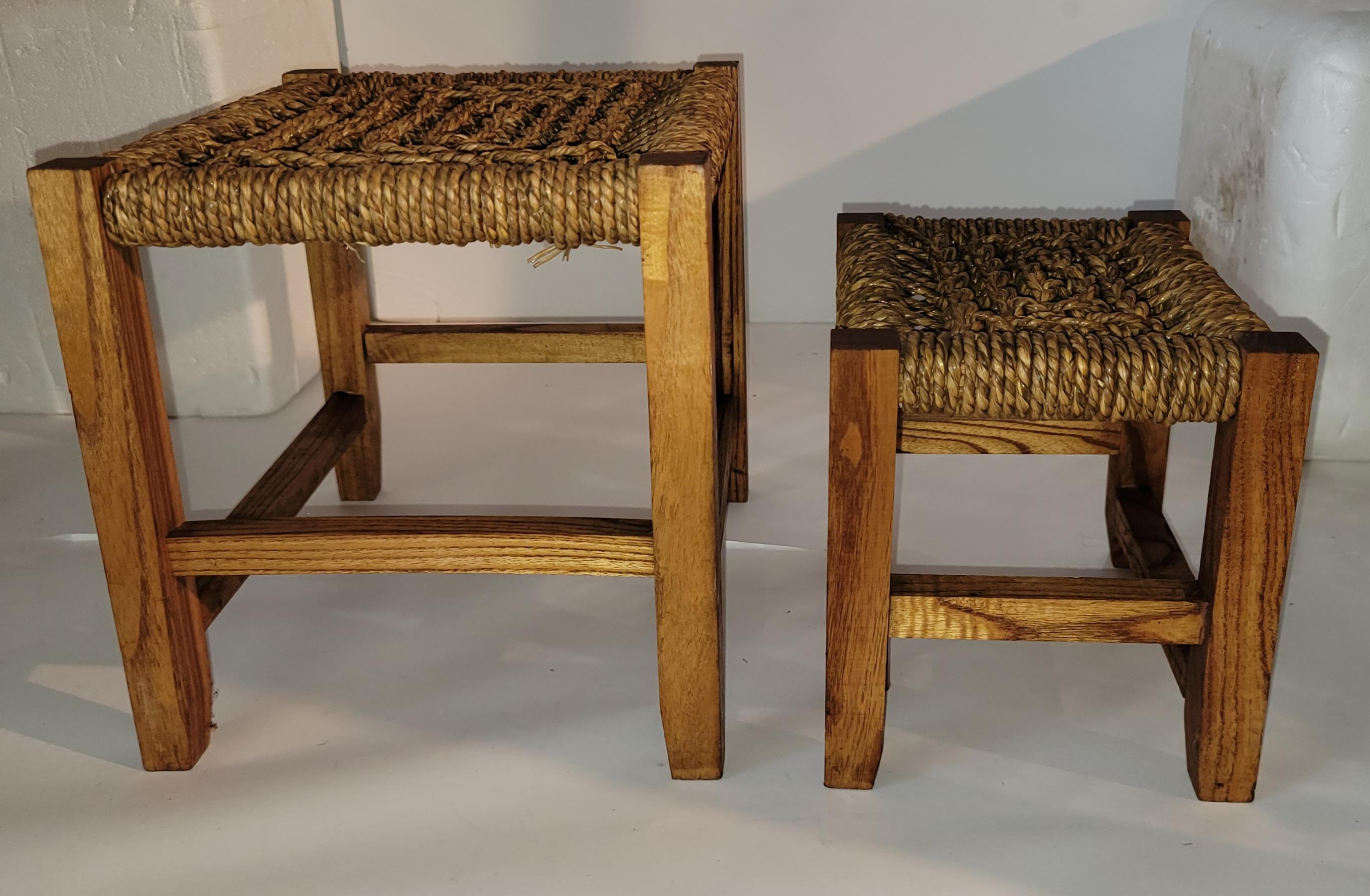 20th Century Seagrass Footstool - Pair For Sale