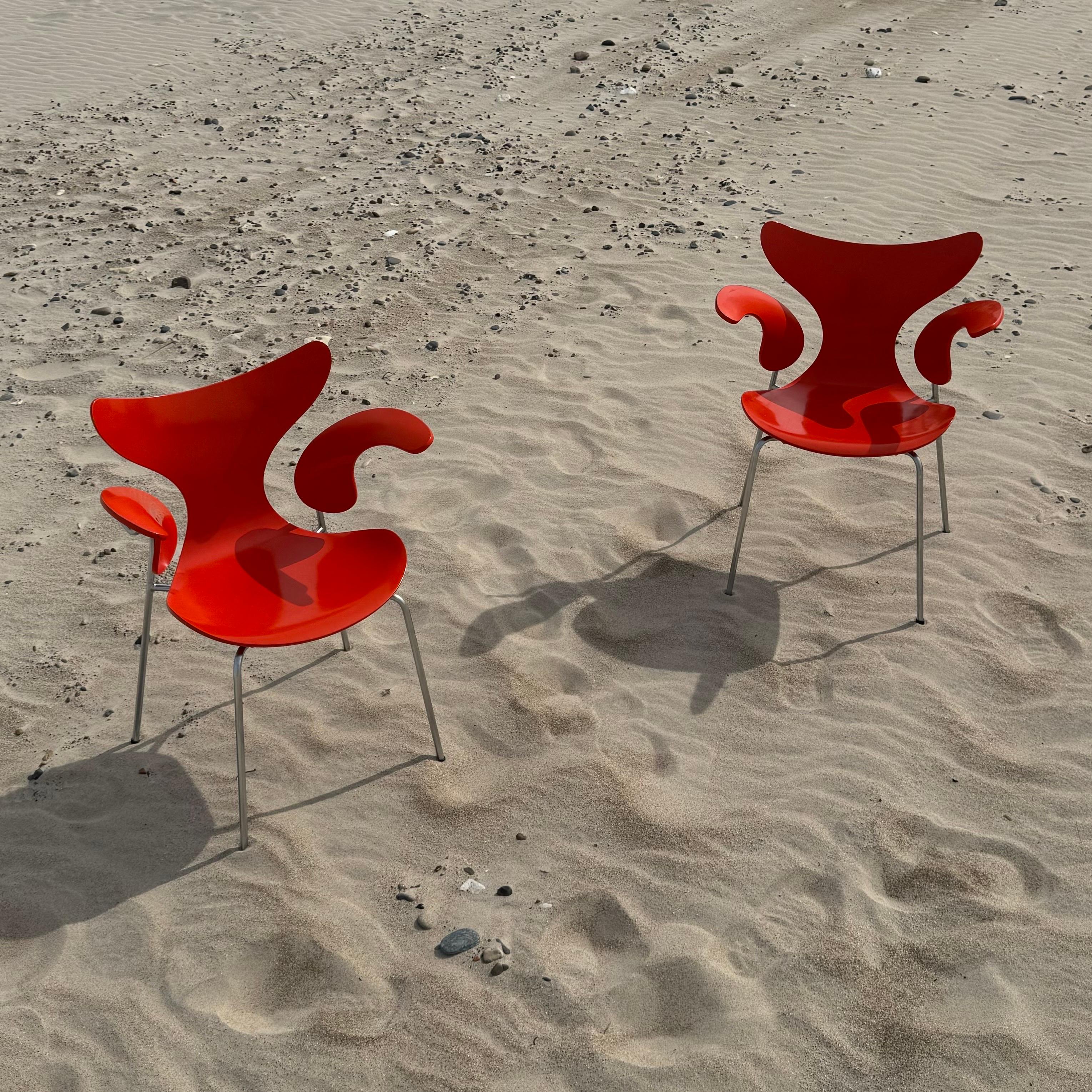 Sedia con braccioli Seagull 3208 di Arne Jacobsen per Fritz Hansen, Danimarca 1972. in vendita 6