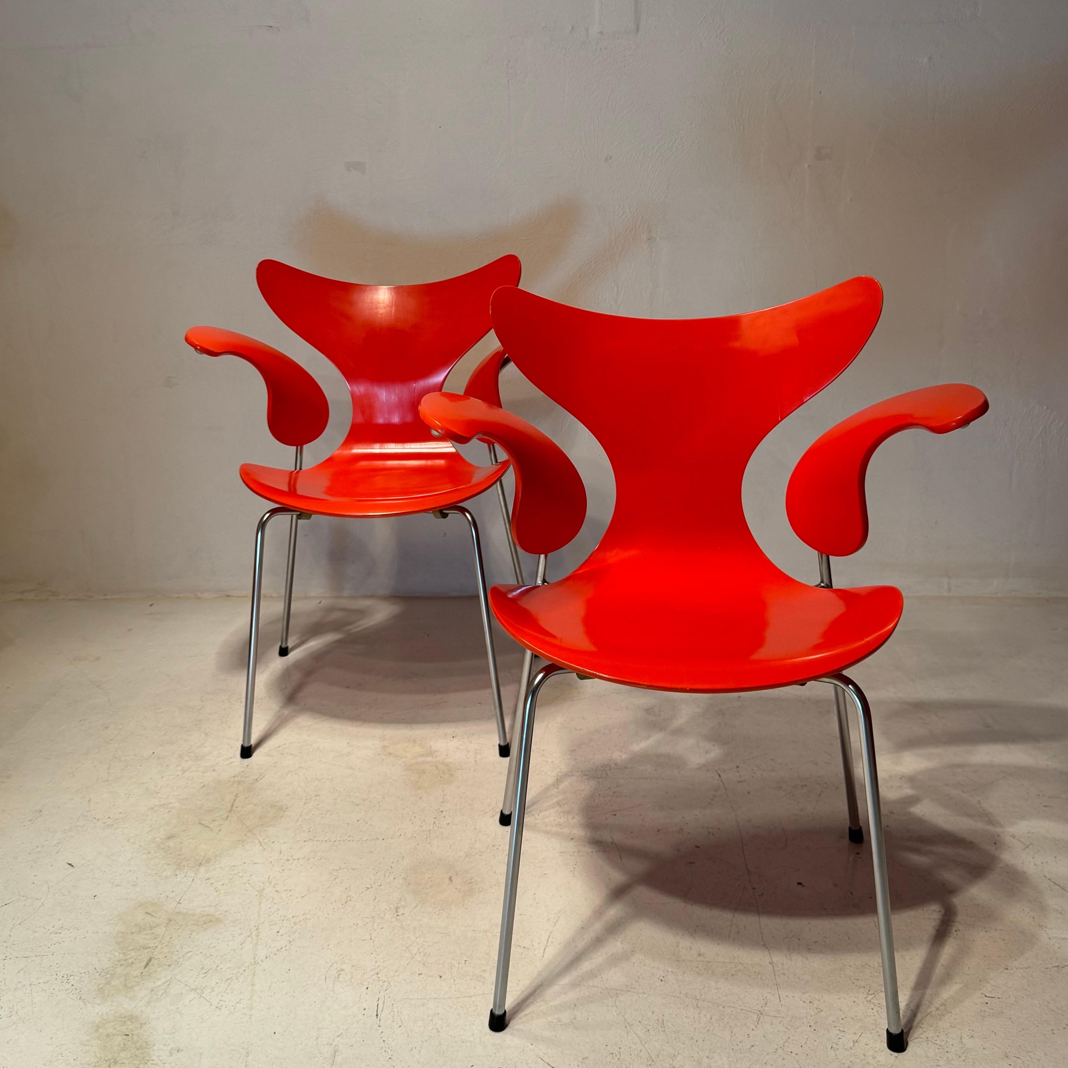 Sedia con braccioli Seagull 3208 di Arne Jacobsen per Fritz Hansen, Danimarca 1972. in vendita 8