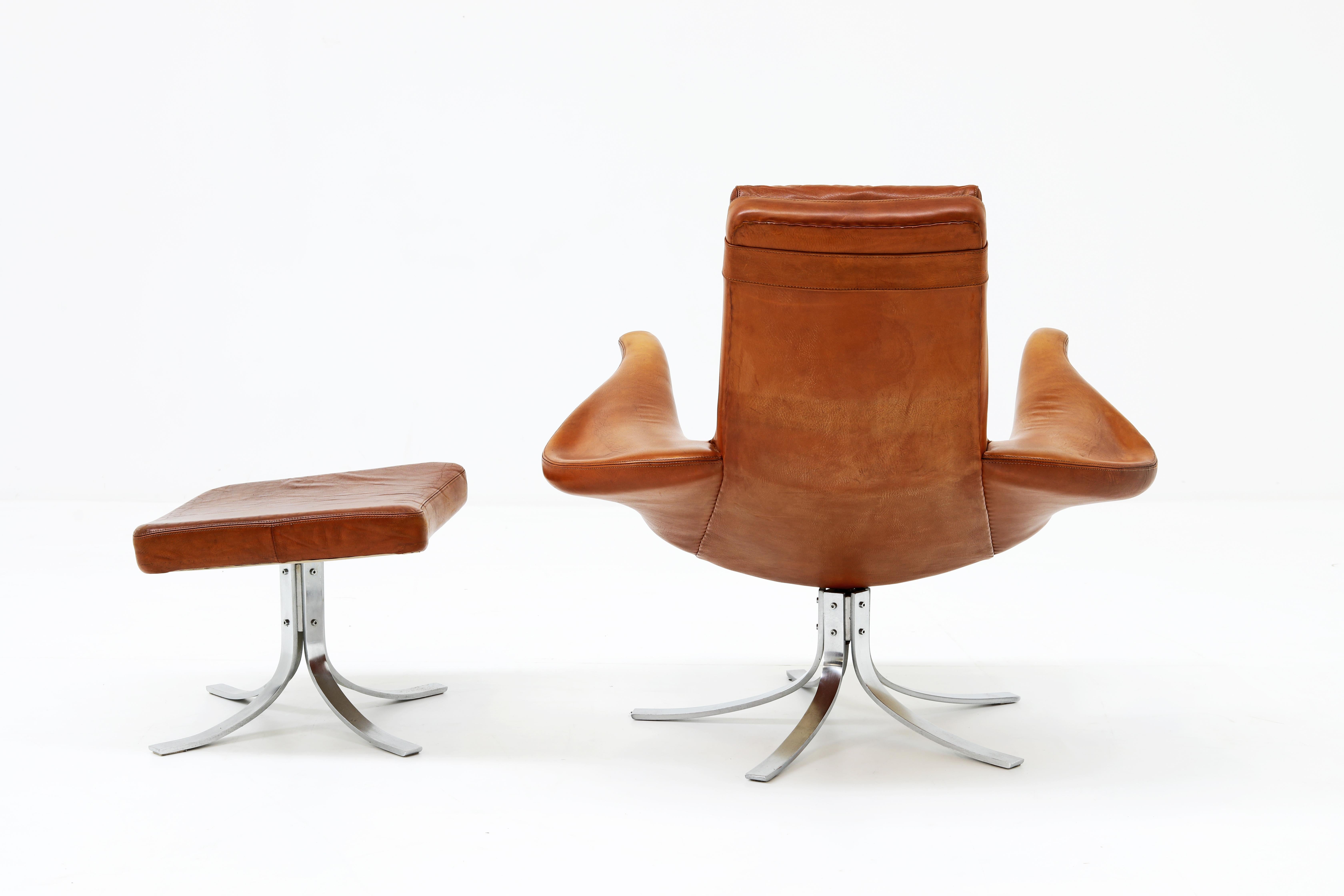 Mid-20th Century Seagull Chair by Gosta Berg & Stenerik Eriksson for Fritz Hansen, 1968 For Sale