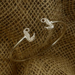 Seahorse Bangle in Sterling Silver