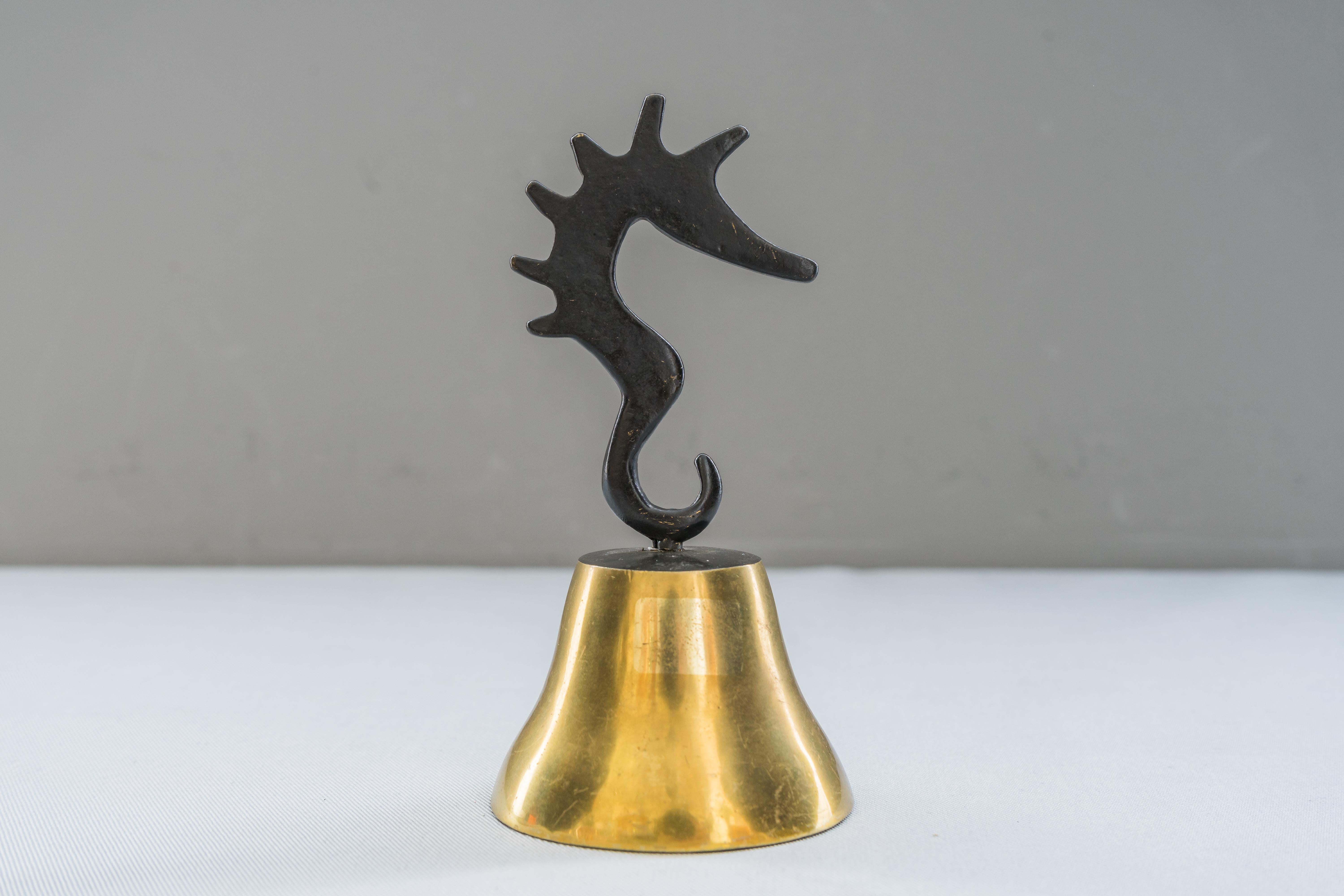 Austrian Seahorse Bell by Walter Bosse, circa 1950s
