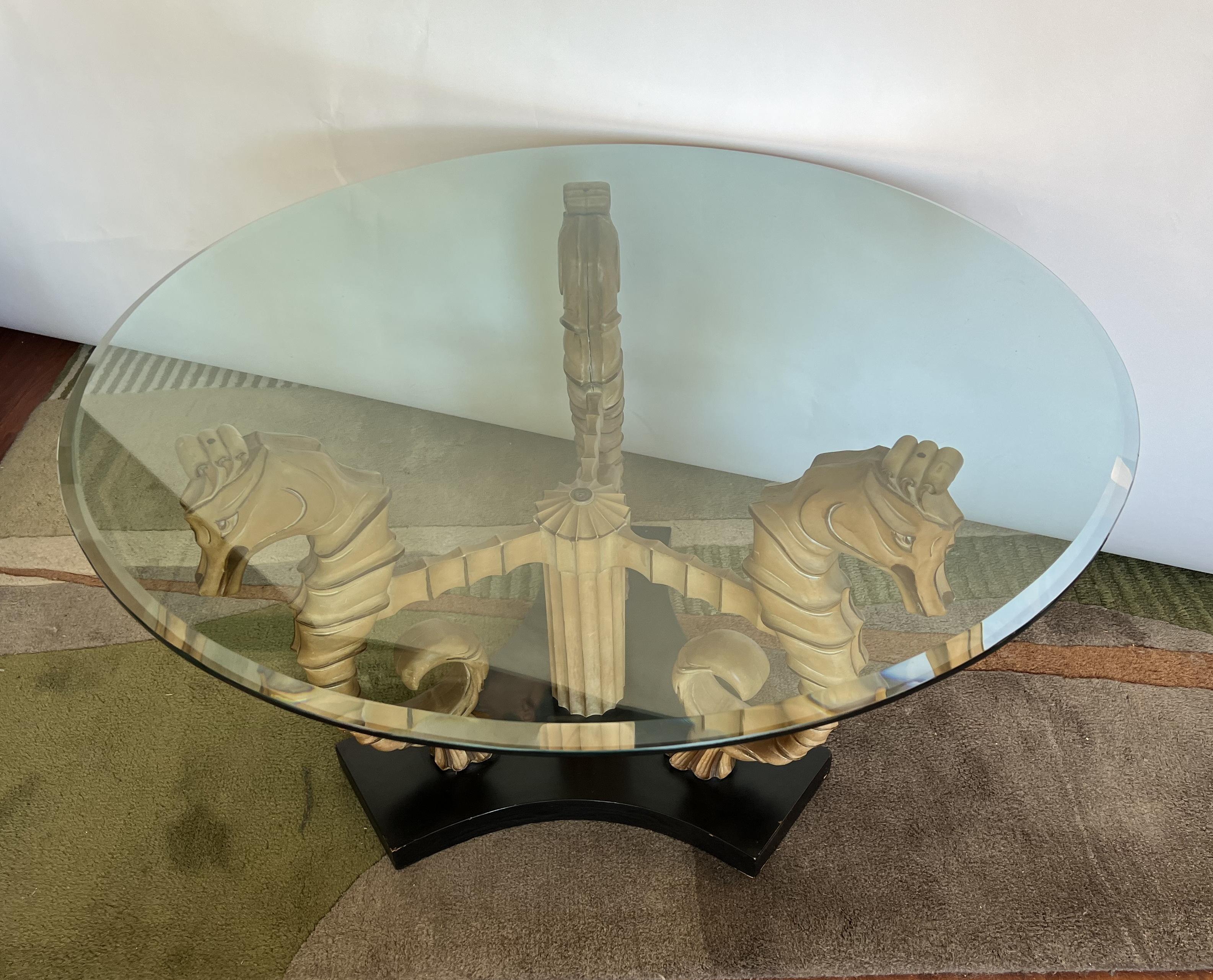 Unusual coffee table, with thick (0.5