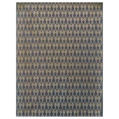 'Seahorse' Contemporary, Traditional Fabric in Gold on Charcoal