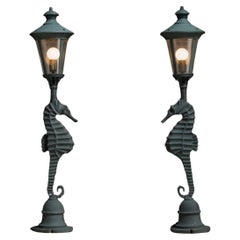 Seahorse Floor Lamps, France circa 1970