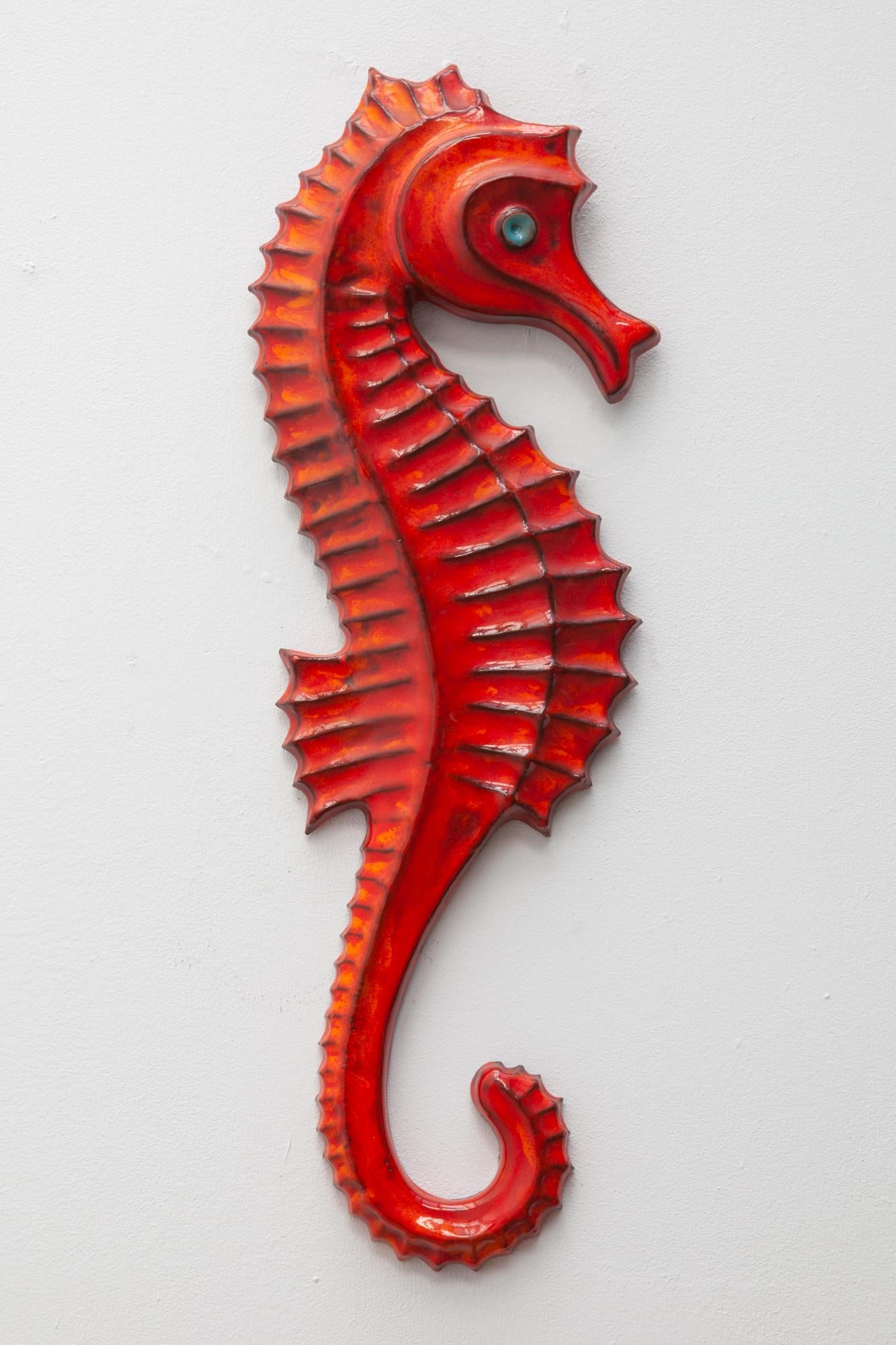 ceramic seahorse wall decor
