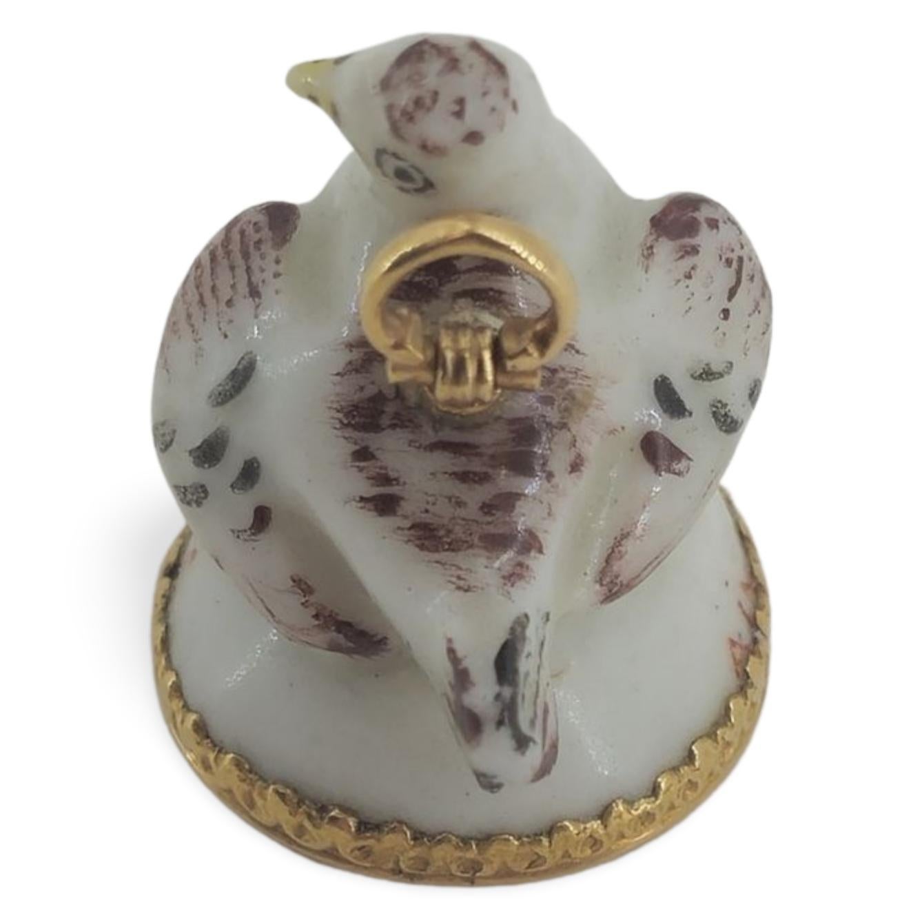 18th Century Seal, a hen with her chicks. Gouyn (St James) C1755