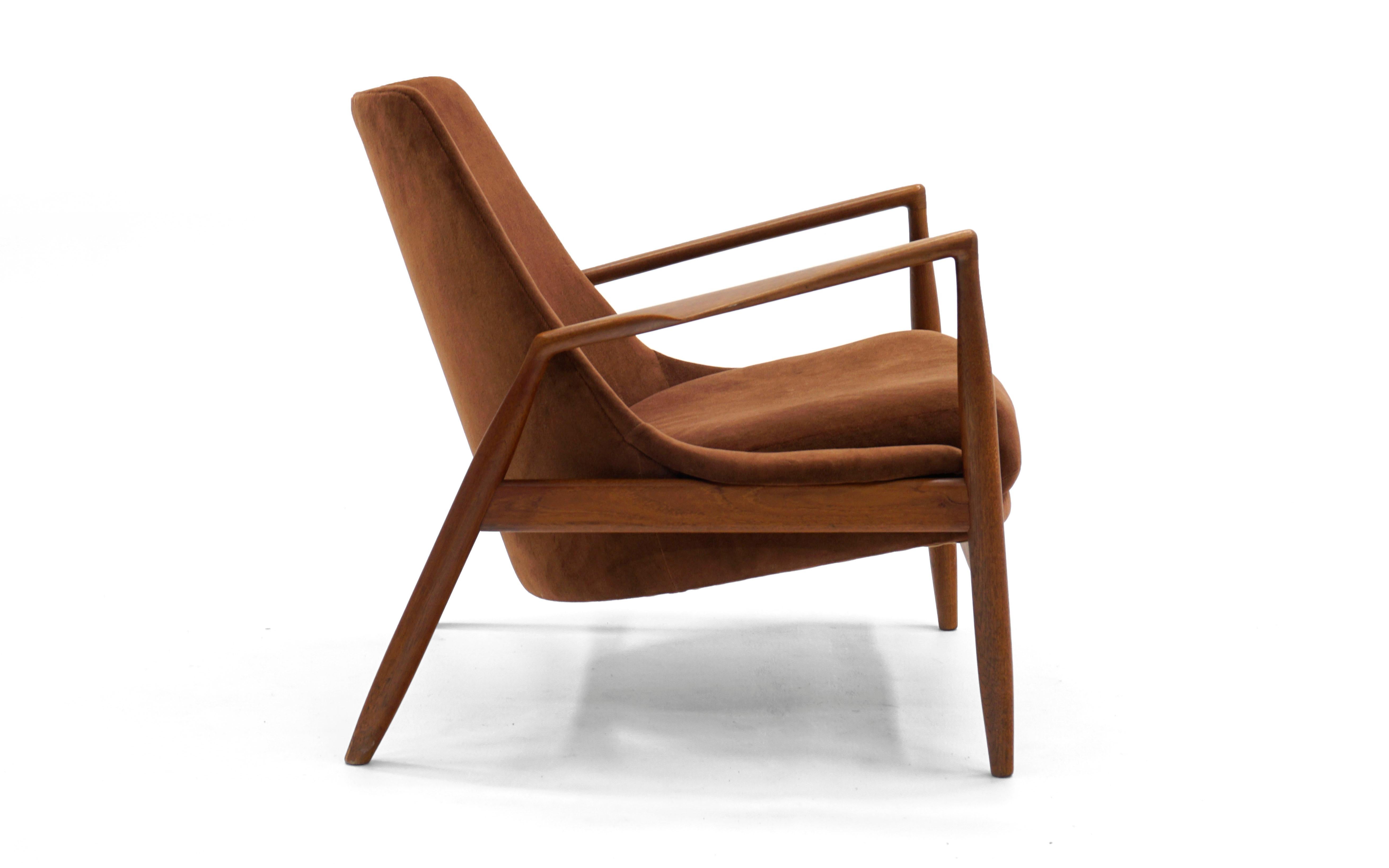 Swedish Seal / Salen Lounge Chair by Ib Kofod Larsen for OPE, Sweden, 1950s, Teak Frame
