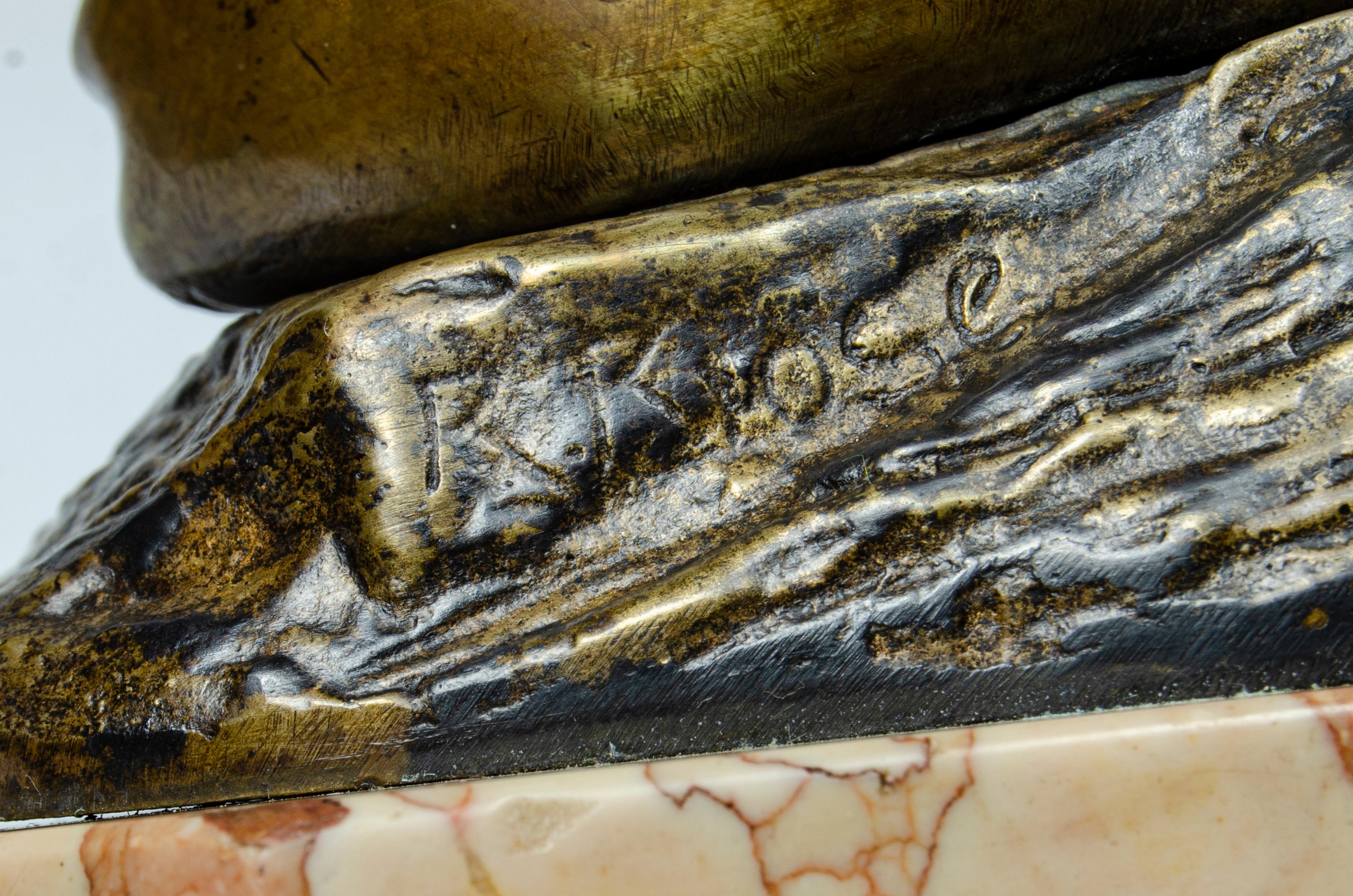 Francese Scultura di sigillo in bronzo in vendita